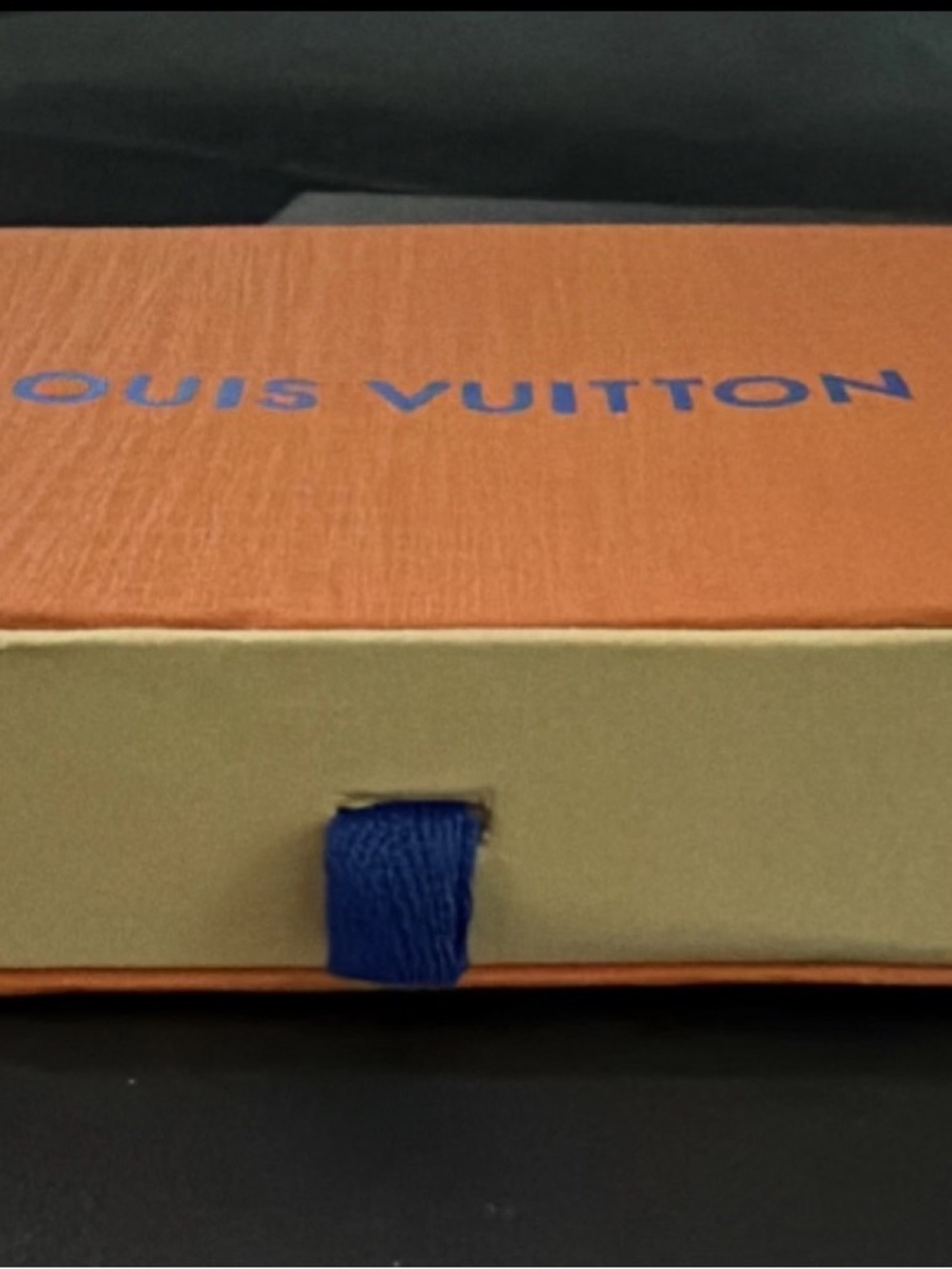 Louis Vuitton Orange Box with Blue Logo - Picture 2 of 5